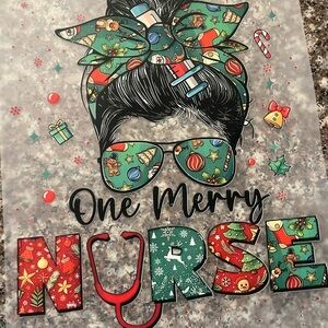 Festive Nurse Christmas Graphic Tee